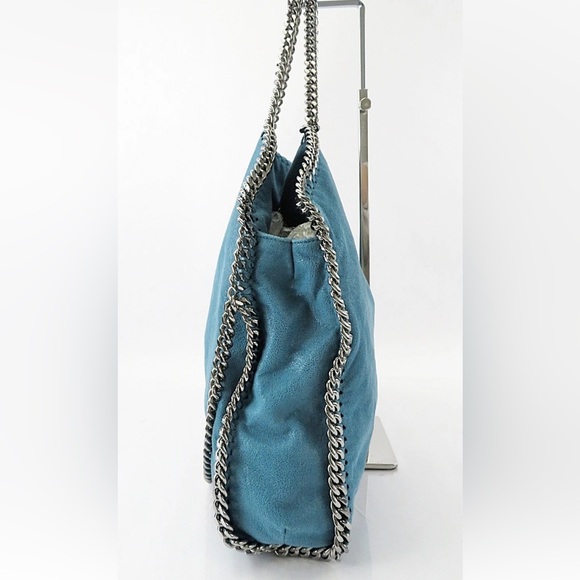 Stella McCartney Teal Chain-Embellished Shoulder Bag - Picture 4 of 16